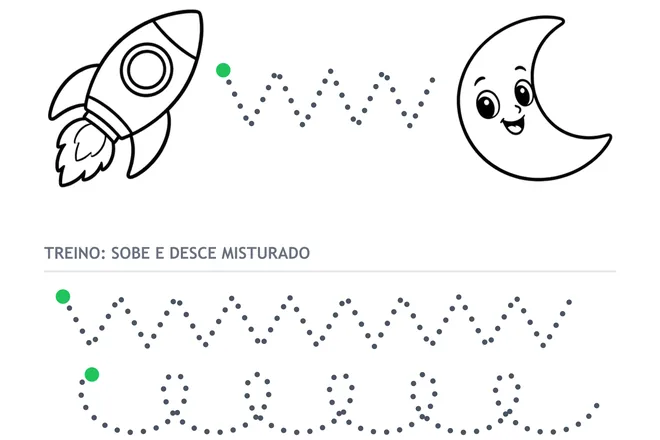 Fase 3: leve o foguete até a lua pelo zigue-zague